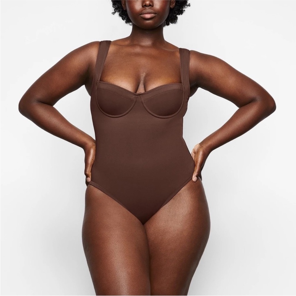 Skims Shaping‎ Swim One Piece Swimsuit Cocoa Brown
